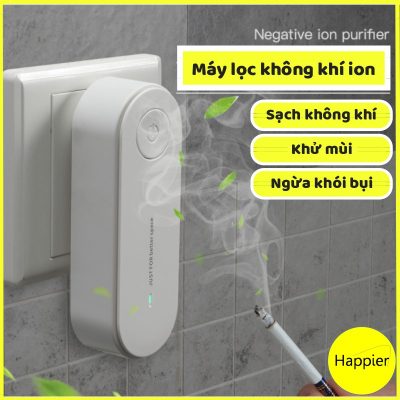 Máy lọc không khí mini, khử mùi ion âm