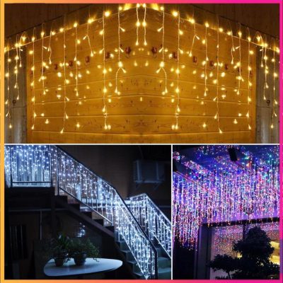 Đèn LED rèm treo Ngoài Trời - 8 Hiệu ứng chớp - Chống Thấm Nước