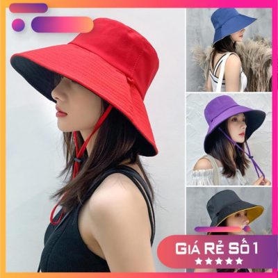 Mũ Vành Rộng 2 Mặt Trơn Chống Nắng, Tia UV Phong Cách Hàn Quốc _TT011