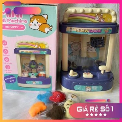 Máy gắp thú mini cao 30cm kèm gấu bông mini