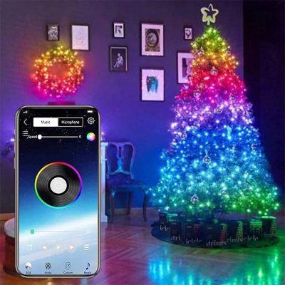 Đèn Fairy Light Trang trí Cây thông Noel, Trang trí Tết - APP 16 Triệu màu