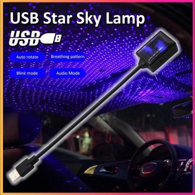 Đèn Led Bầu Trời Sao Chiếu Trần Xe Ô Tô, Trần Nhà - Xoay tự động, Nháy theo nhạc