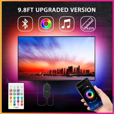 Dây đèn LED Trang trí Tivi, Máy tính - APP 16 Triệu màu nháy theo nhạc