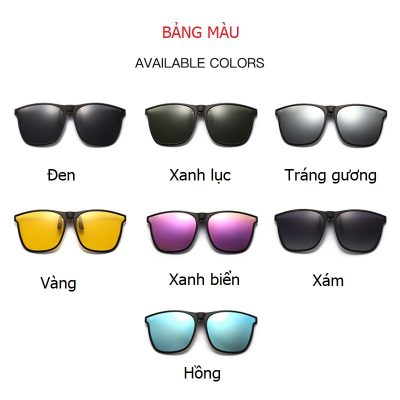 Kính Râm Kẹp, Kính Râm Cận Thời Trang - Phân Cực Polarized, Uv 400 - Km301